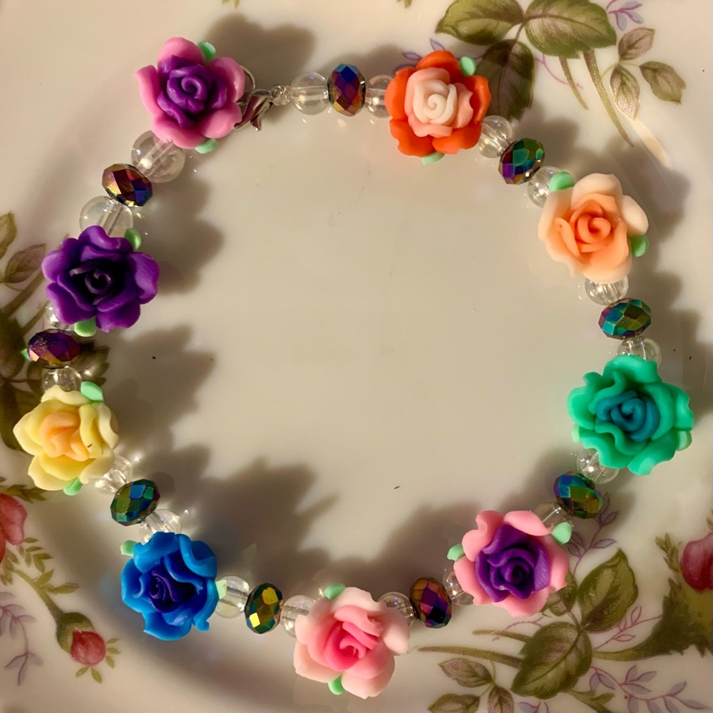 Flower Anklet Has Sparkling Crystals Throughout And Trendy Lei Style Says Aloha!
